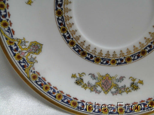 Haviland (Limoges) Oriental, Blue, Rust, Gold: 5 3/8" Saucer (s) Only