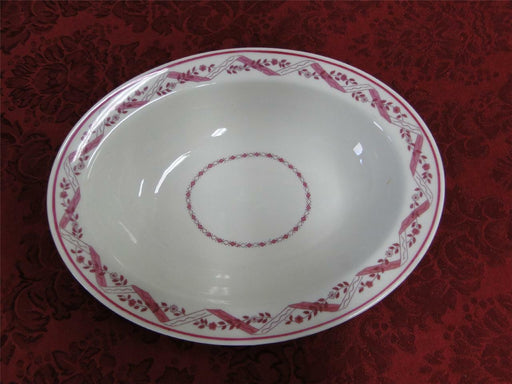 Haviland (New York) Holmsford, Pink Design: Oval Serving Bowl, 9 1/4" x 7"