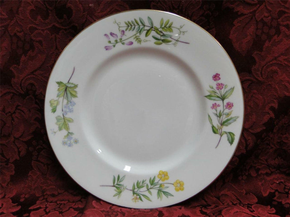 Minton Meadow, Smooth, Floral, Gold Trim: Salad Plate (s), 8"