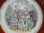 Salem Victorian Ladies, Red Rim, Scene, Century: Service Plate, 11" -- Crazing