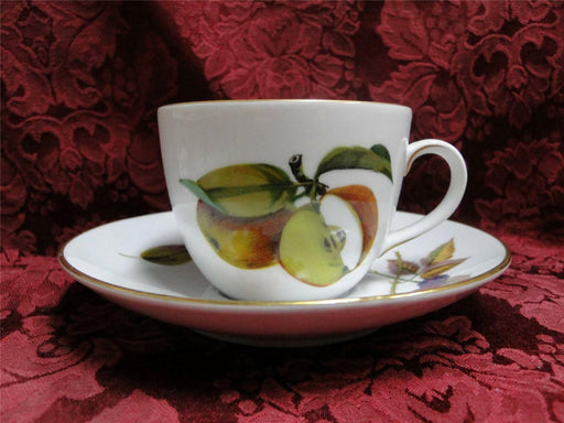 Royal Worcester Evesham Gold, Fruit: Cup & Saucer Set (s) 2 1/2", No Gold Stripe