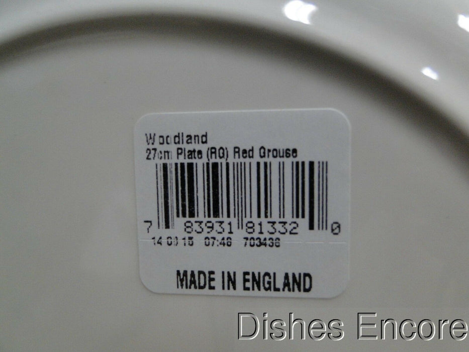 Spode Woodland Red Grouse Game Bird, England: NEW Dinner Plate, 10 1/2", Box