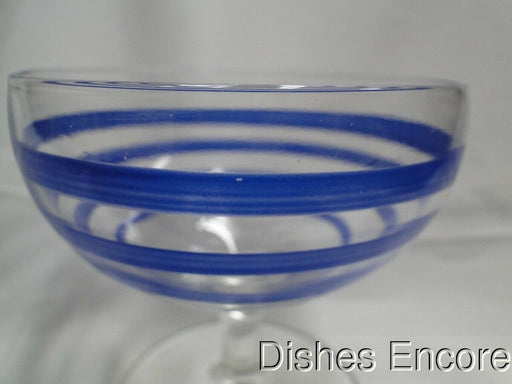 Cobalt Blue Stripes, Old Fiesta Colors: Champagne / Sherbet (s), 3 1/2" Tall