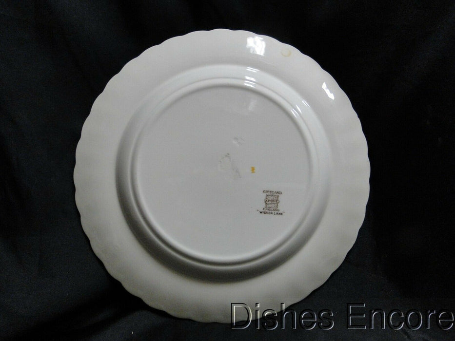 Spode Wicker Lane, Basket Weave, Florals: Dinner Plate, 10 1/2"