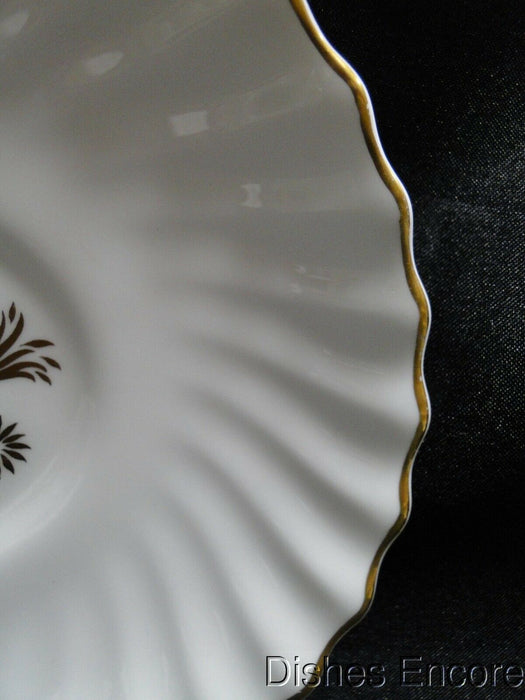 Royal Doulton Napier, Gold Flowers & Leaves, Swirl Edge: 5 7/8" Saucer Only
