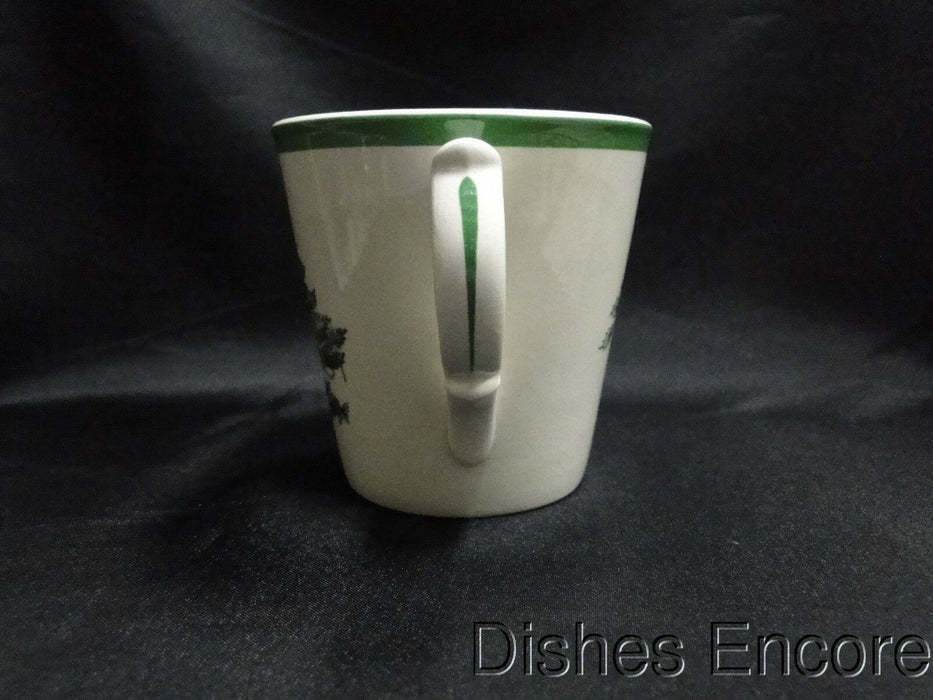 Spode Christmas Tree, Green Trim, England: "V" Shape Mug, 3 5/8" Tall, As Is