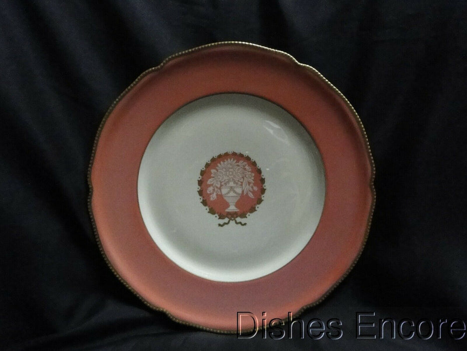 Rosenthal R768, Peach/Rose Band & Center, Floral Urn: Dinner Plate (s), 10 3/4"