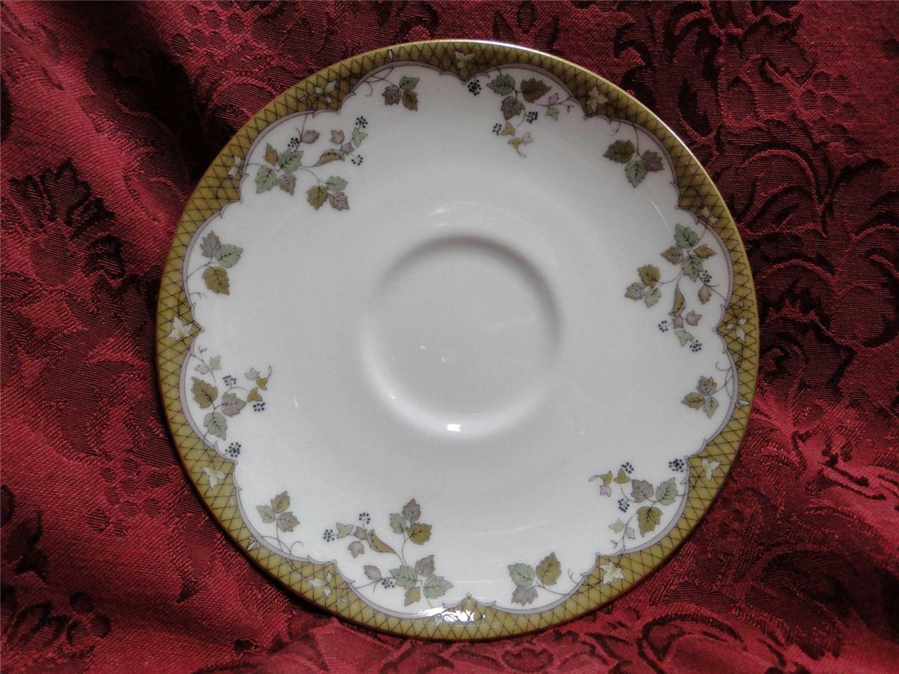 Royal Doulton Lynnewood, Leaves, Brown Edge: 6 1/8" Saucer Only, No Cup