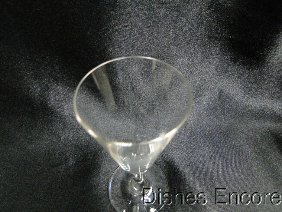 Clear w/ Plain Bowl, "V" Shape: Cordial (s), 4 1/2" -- CR#082