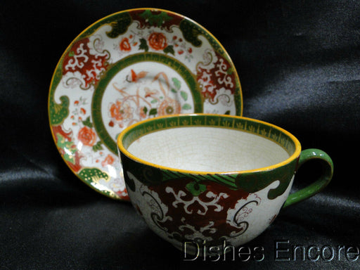 Mason's B9913 Red, Green, Coral, Gold: Cup & Saucer Set (s), 2 3/8", Crazing