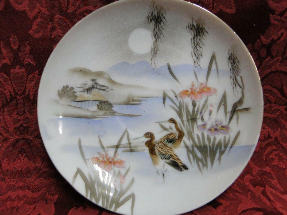 Japanese Handpainted, Birds & Iris: 5 5/8" Saucer (s) Only, No Cup