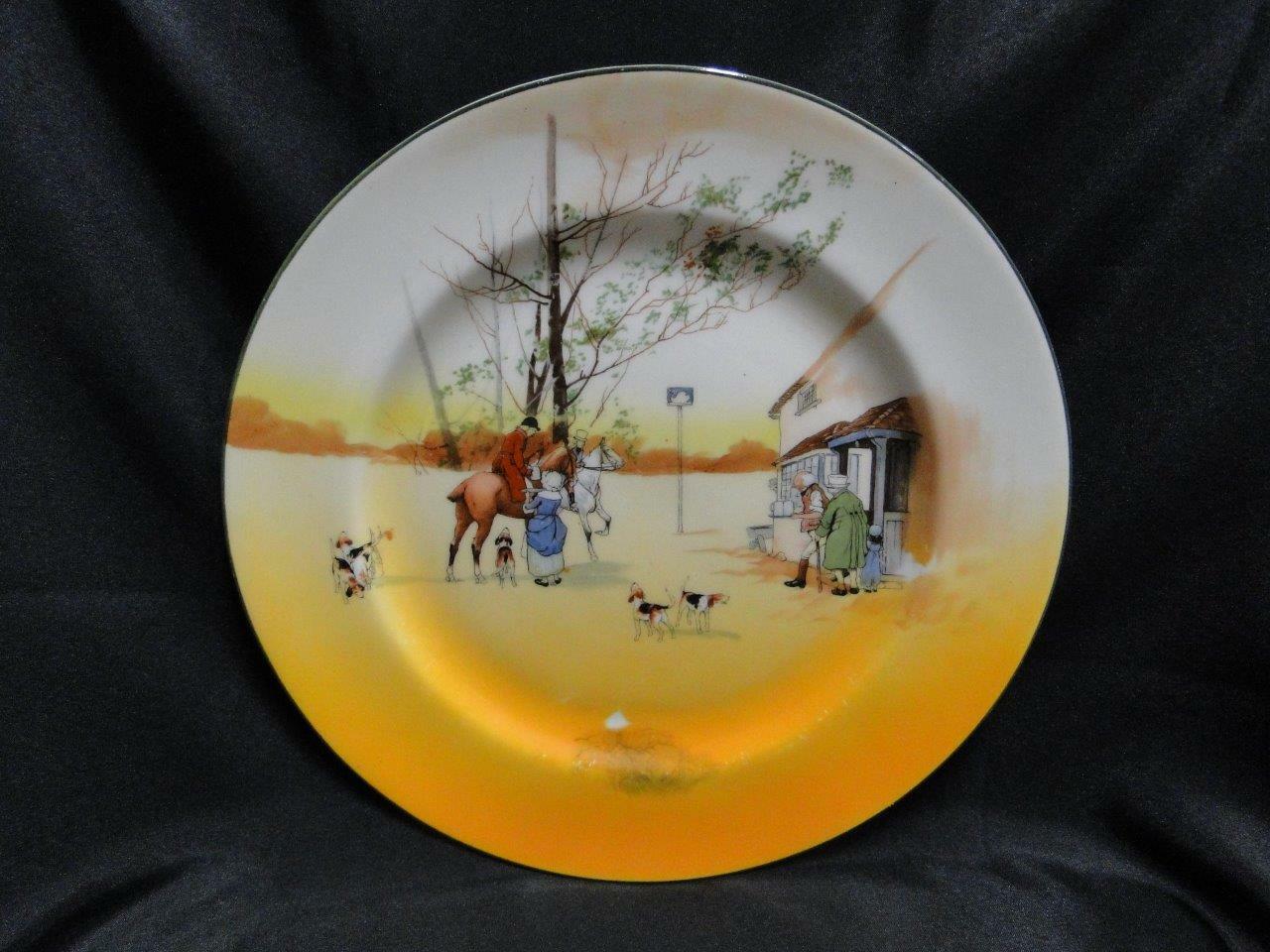 Royal Doulton Hunting, Giving Tankards: Dinner Plate, 10 1/4", Scene 4a, As Is