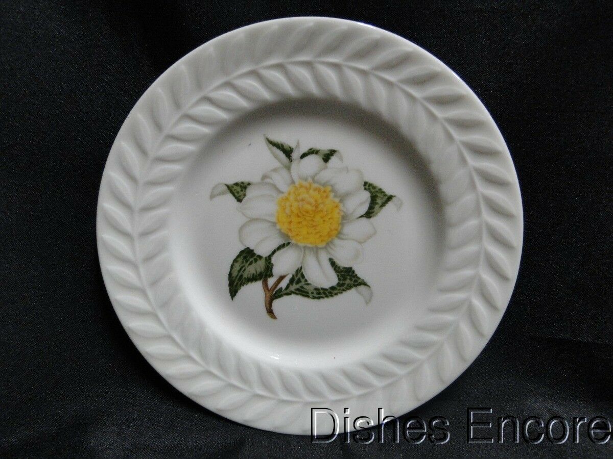 Haviland (New York) Camellia, White Flower w/ Yellow: Bread Plate (s), 6 1/2"