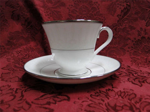 Waterford Lismore Platinum, White, Embossed Rim: Cup & Saucer Set (s), 3 1/8"