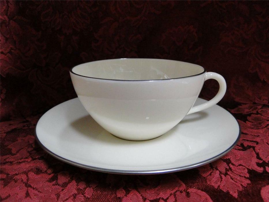 Lenox Olympia Platinum, Coupe Shape, Platinum Trim: Cup & Saucer Set (s)