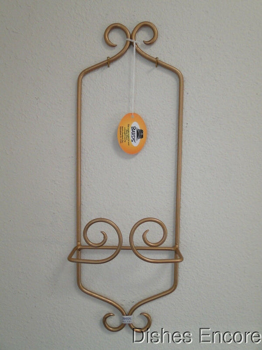 Bard's Gold Metal Display Rack for One 9 3/4" - 7 3/4" Plate, 17" Tall