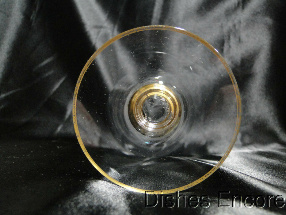 Gold Ball Stem, Gold Trim, "V" Shape: Iced Tea (s), 7 1/4" -- CR#084