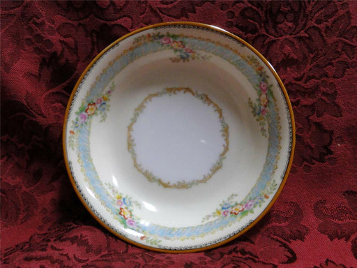 Noritake Multicolored Floral, Teal Border, Gold Trim: Fruit Bowl (s), 5 1/4"