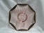Tiffin Rambler Rose Pink, Encrusted Gold: Octagonal Serving / Cake Plate, 10"