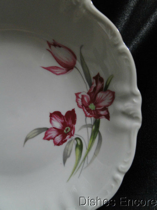Winterling 84: Embossed Scrolls, Pink Flowers: Coupe Soup Bowl (s), 7 3/4"