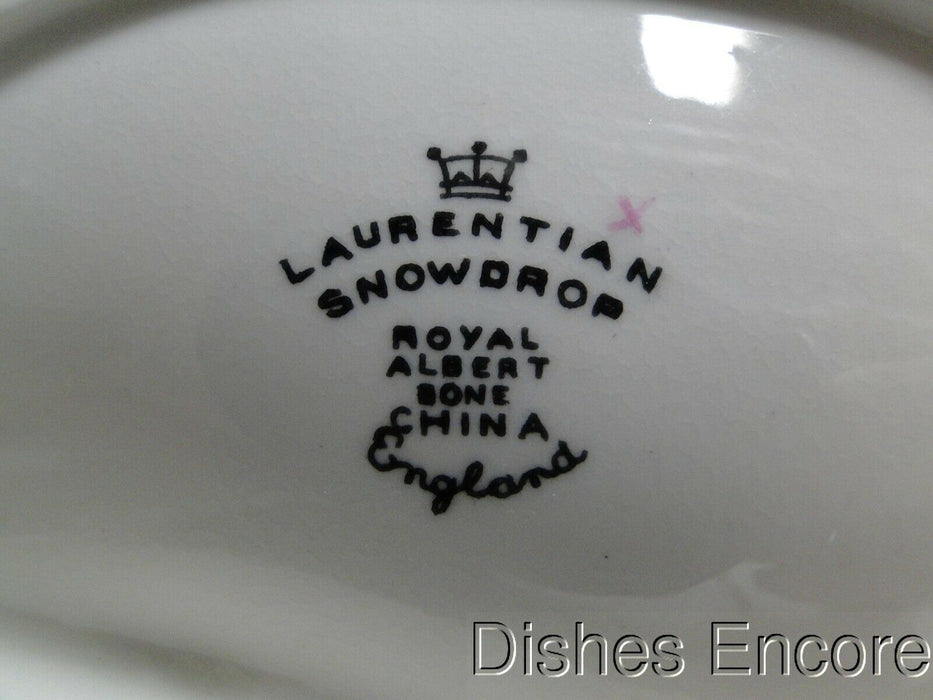 Royal Albert Laurentian Snowdrop, Pale Green, White Flowers: Two Part Relish, 7"