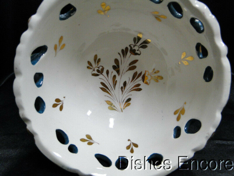 Capodimonte Italy: Pierced Footed Dish w/ Nudes, 4 1/2" Tall, As Is
