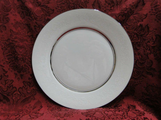 Oxford (Lenox) White Echo, Floral & Leaves, Platinum: Dinner Plate (s), 10 3/4"