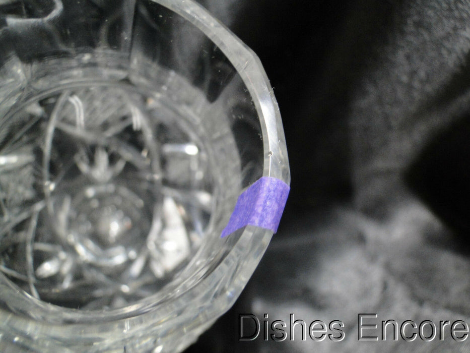 Clear w/ Cut Design: Hurricane Lamp Base, No Globe, 6", As Is  -- MG#111