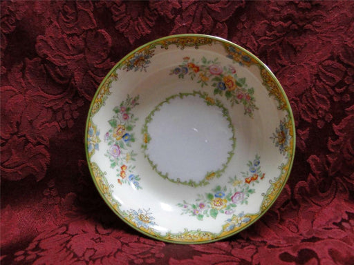 Noritake Multicolored Floral w/ Green & Tan Edge: Fruit Bowl (s), 5 1/4"