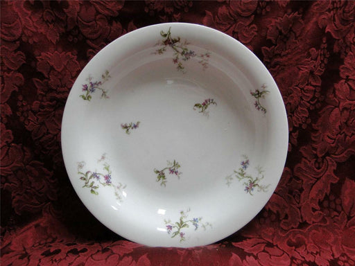 Haviland (Limoges) Fuchsia Pink & Blue Floral: Round Serving Bowl, 9"