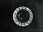 Clear w/ Cut Circles & Diamonds: Round Two Slot Ashtray, 3 1/2" x 1 1/2", MG#171