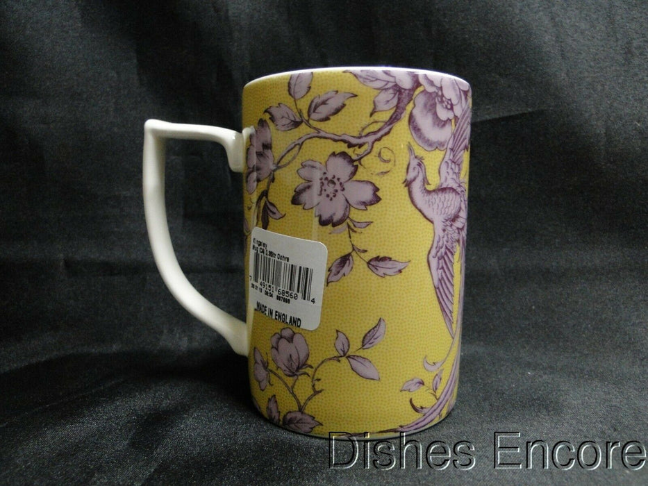 Spode Kingsley, Florals & Bird on Ochre, England: NEW Mug (s), 4 1/4", 12 oz