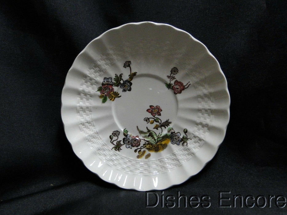Spode Wicker Lane, Basket Weave, Florals: Cup & Saucer Set (s), 2 1/8"