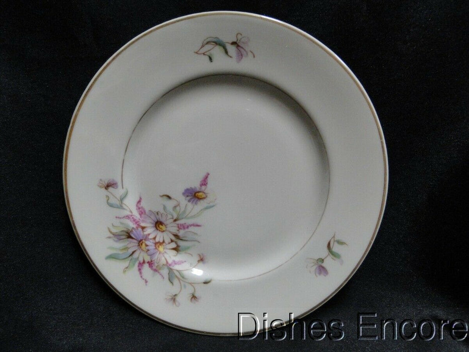 Arabia of Finland, Ivory w/ Pink Daisies, Gold Trim: Bread Plate (s), As Is