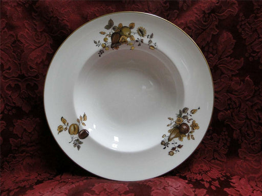 Royal Worcester Golden Harvest, Gold & Brown Fruit, Flowers: Rim Soup Bowl (s)