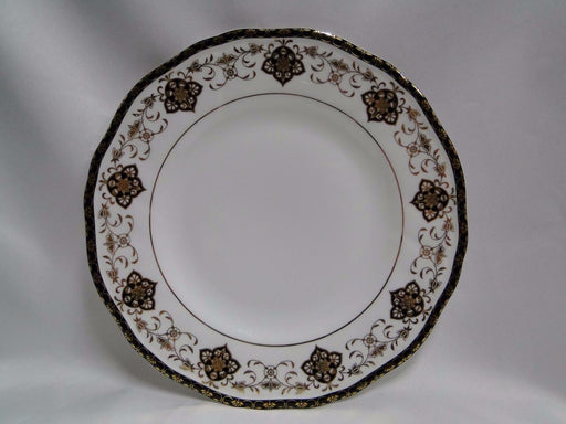 Wedgwood Constantine, Black & Gold Design on Rim: Salad Plate (s), 8 1/8"