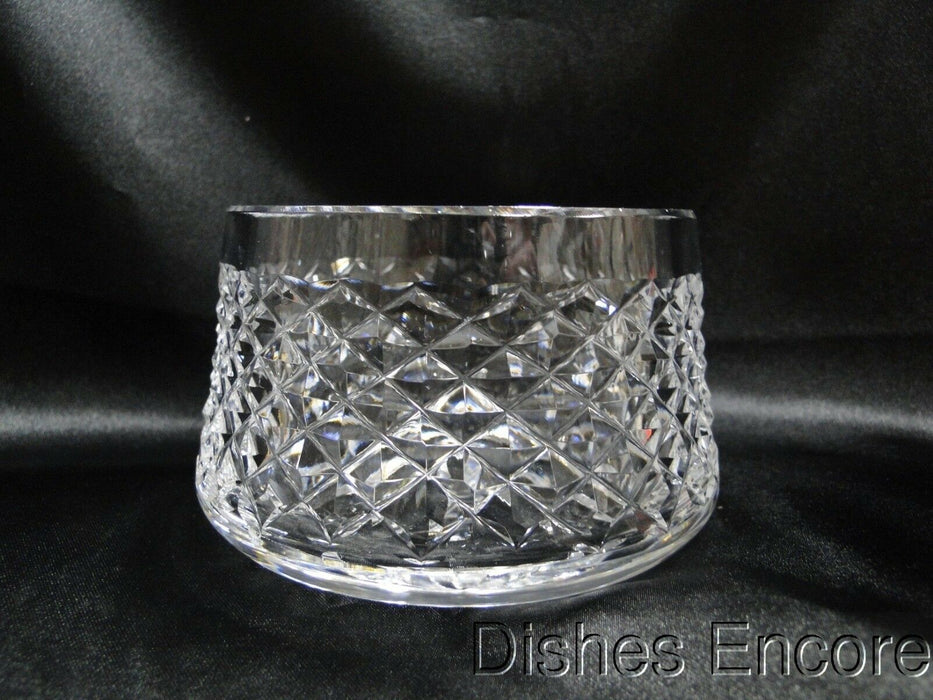 Waterford Crystal Alana, Cut Cross Hatch: Open Sugar Bowl, 3 1/2" x 2 1/2" Tall
