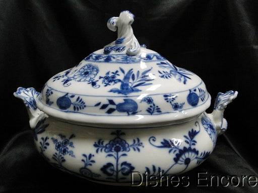 Meissen Blue Onion, "X" Backstamp: Oval Tureen w/ Lid, 9 1/2"