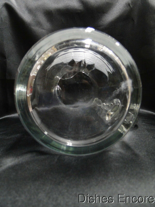 Toscany (Romania) Clear w/ Gray Cut Sailboat, Original Sticker: Pitcher, 10"