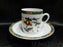 Raynaud Ceralene Louviers, Flowers, Green Band: Demitasse Cup & Saucer, 2 3/8"