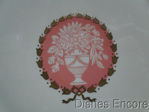 Rosenthal R768, Peach/Rose Band & Center, Floral Urn: Dinner Plate (s), 10 3/4"