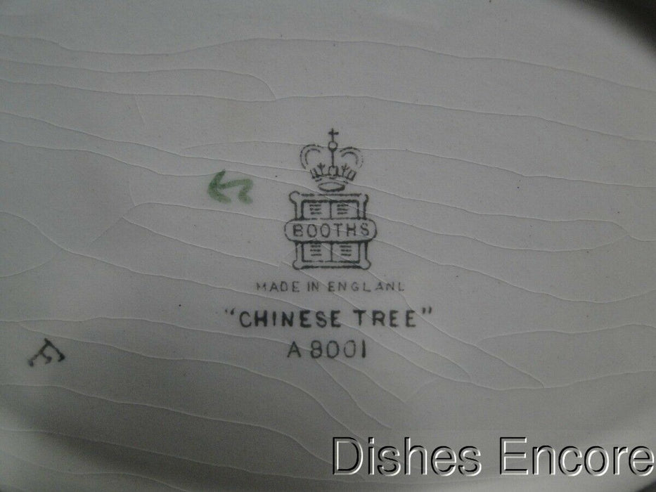 Booths Chinese Tree A8001, Red, Blue, Yellow: Gravy Underplate Only, Crazing