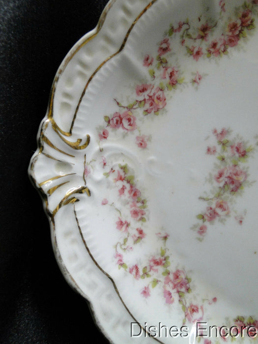 Zeh, Scherzer & Co 508, Pink Rose Garland: Oval Serving Platter, 13 3/8"