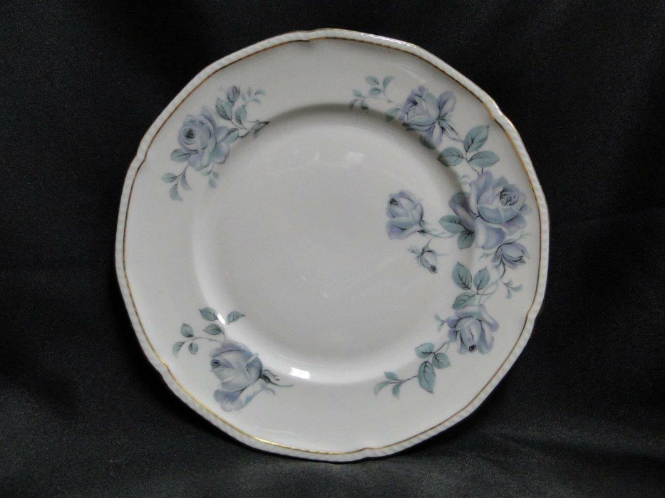 Royal Tettau Damask Rose, Blue / Green Roses: Salad Plate, 8 3/8", As Is