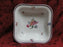 Thomas China 7144, Burgundy & Platinum Band: Square Serving Bowl, 7 1/4"