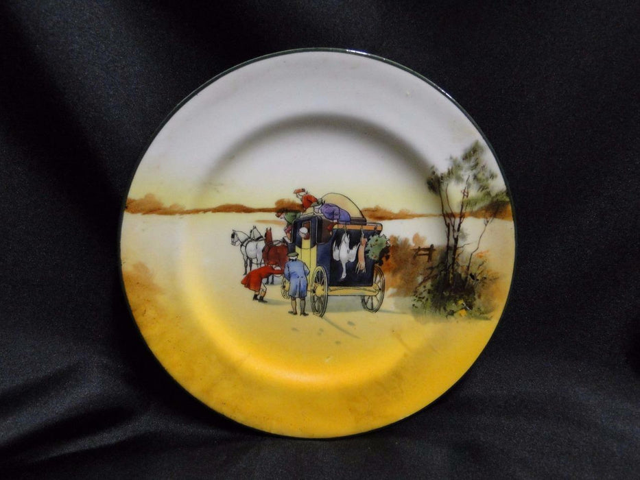 Royal Doulton Coaching Days, Coach w/ Hanging Animals: Bread Plate, 6 7/8", 9a