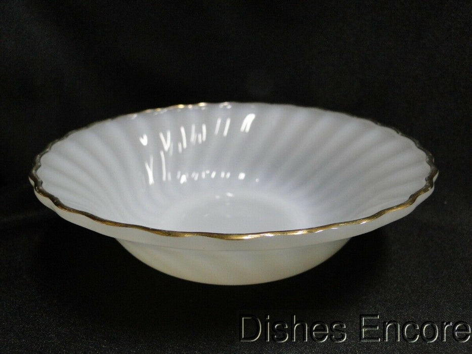 Anchor Hocking Swirl Golden Shell Milk Glass w/Gold: Cereal Bowl (s), 6 3/8"