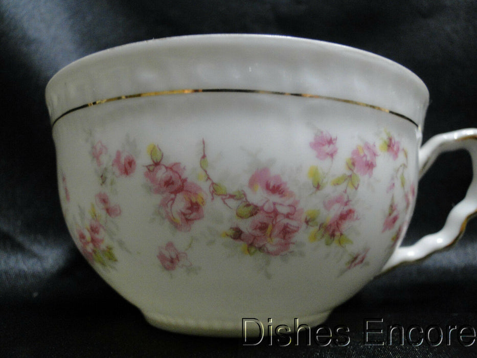 Zeh, Scherzer & Co 508, Pink Rose Garland: Cup & Saucer Set (s), 2" Tall