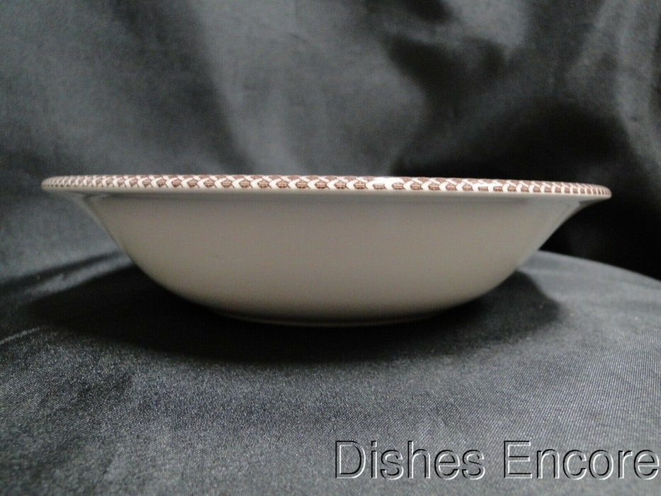 Spode Delamere, Brown Floral Trim, England: NEW Ascot Salad / Soup Bowl, 8"