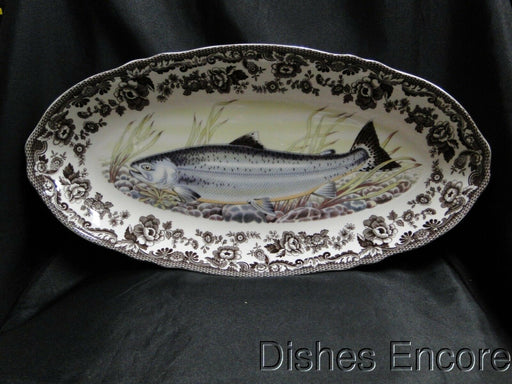 Spode Woodland King Salmon Fish: NEW Oval Platter, 18 1/2", Box